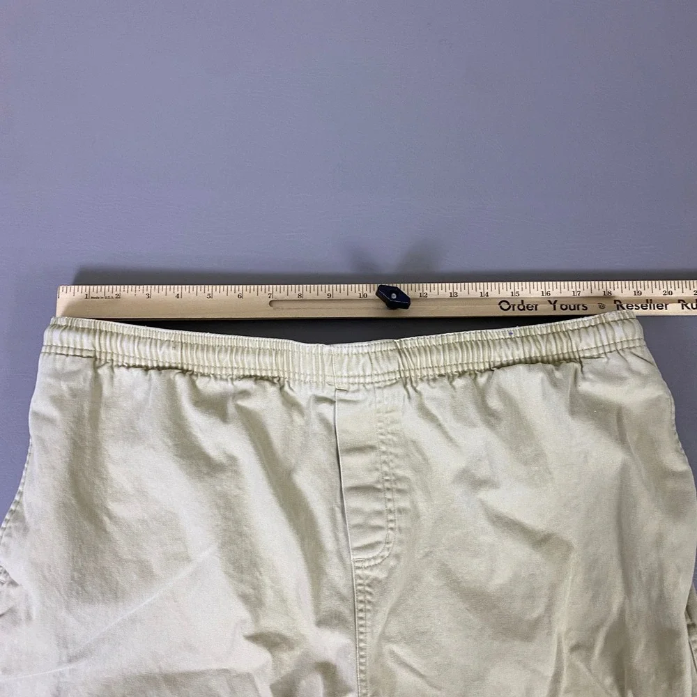 Ocean Pacific Shorts Men's Size‎ XL Khaki Tan Cotton Elastic Waist Relaxed Surf